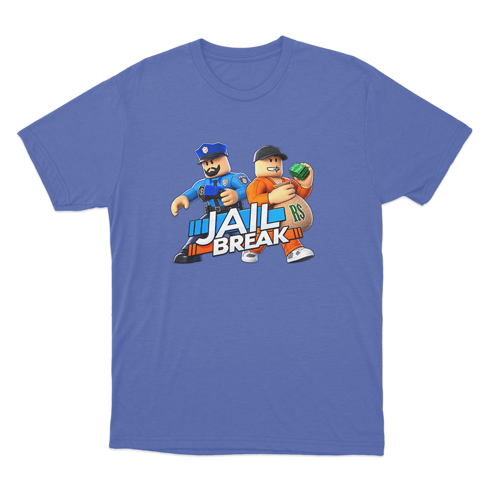 Jailbreak Police And Prisoner Heist Unisex T Shirt Blue Jailbreak Police And Prisoner Heist Unisex T Shirt Blue