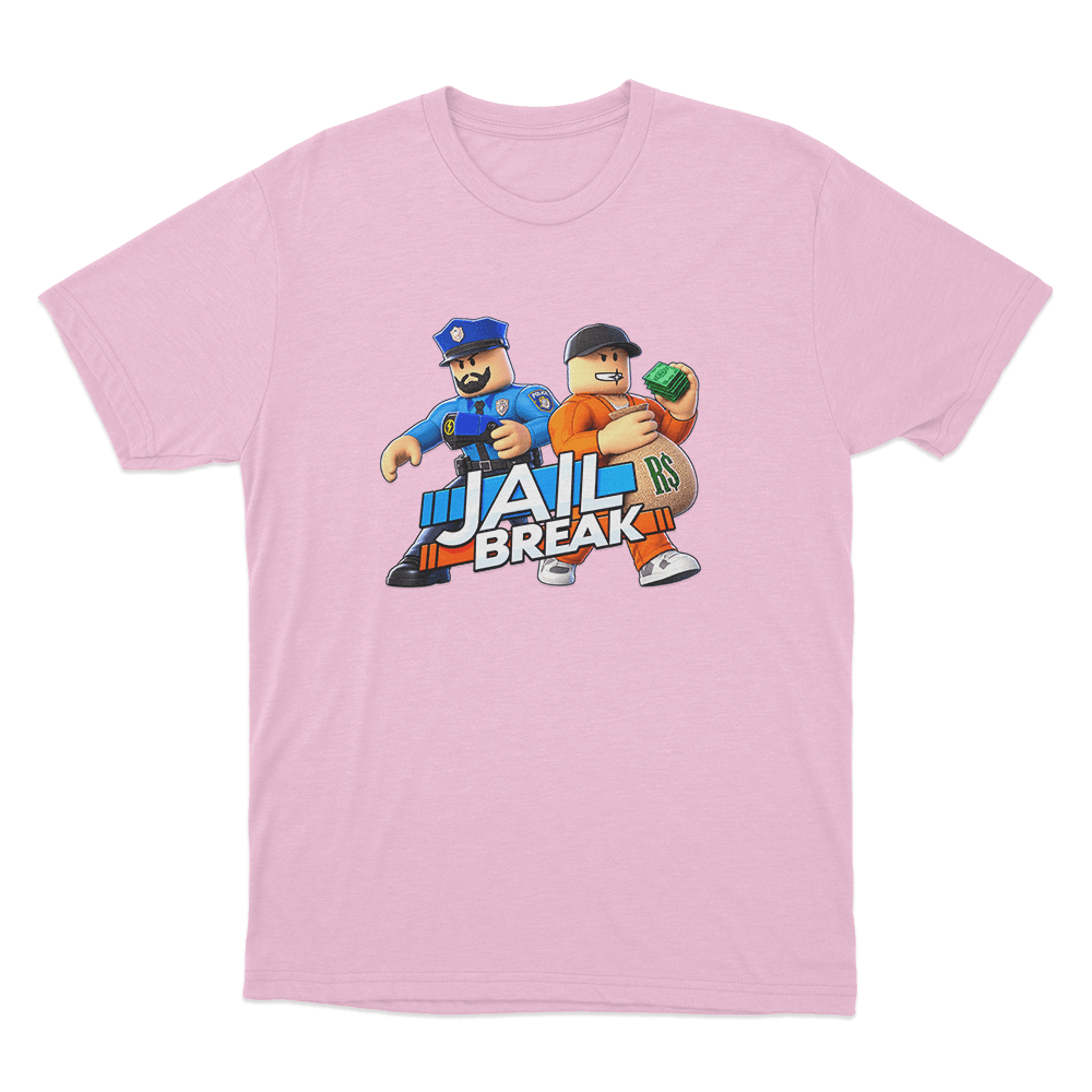 Jailbreak Police And Prisoner Heist Unisex T Shirt Pink Jailbreak Police And Prisoner Heist Unisex T Shirt Pink