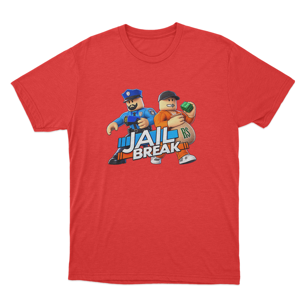 Jailbreak Police And Prisoner Heist Unisex T Shirt Red Jailbreak Police And Prisoner Heist Unisex T Shirt Red