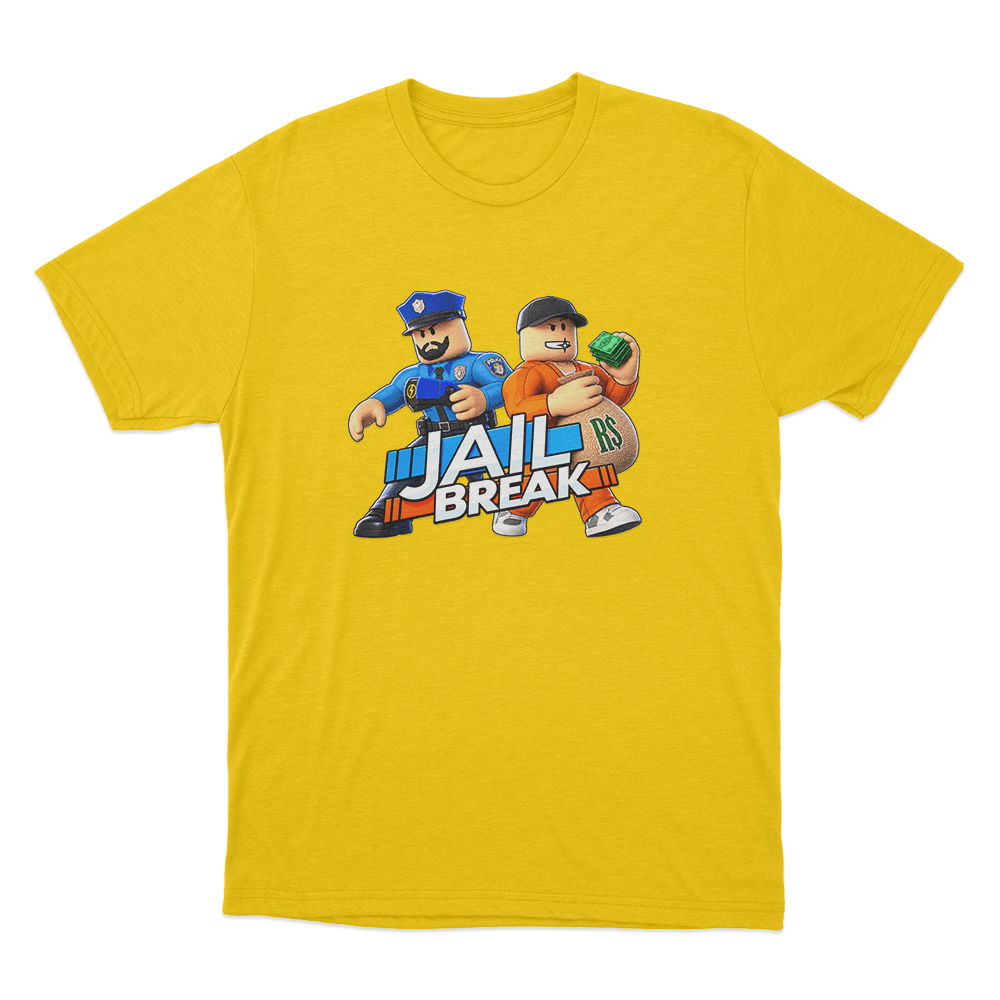Jailbreak Police And Prisoner Heist Unisex T Shirt Yellow Jailbreak Police And Prisoner Heist Unisex T Shirt Yellow